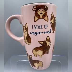 Corgi Dog Travel Mug Coffee Tea Cup Lid Sheffield Home Large 22oz Pink No Damage